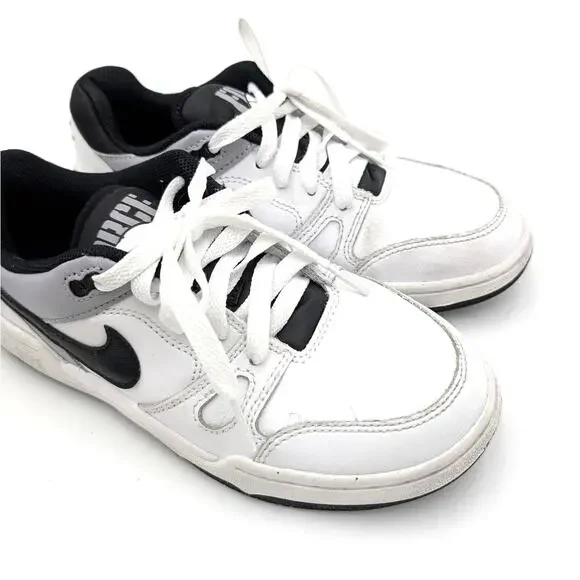 Nike Full Force Low Big Shoes Kids' White/Pewter/Black Size US4.5Y EU36.5 - Picture 9 of 14